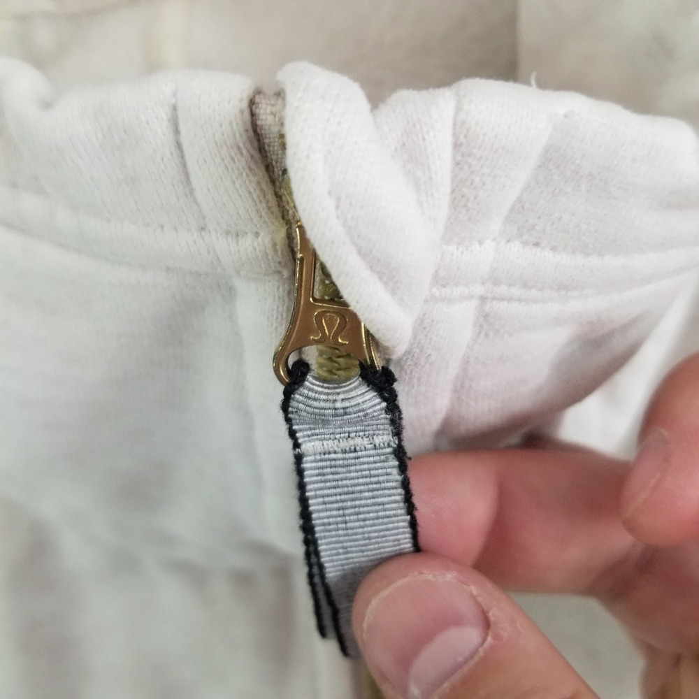 Lululemon Jacket Womens Size 6 Cream Radiant Full Zip Funnel Neck Fleece Gold - Picture 4 of 9
